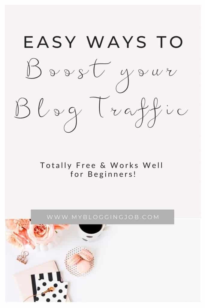Ways to boost your blog traffic for beginners.